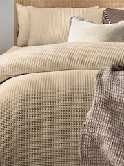 Yard Linen Chunky Waffle 100% Cotton Duvet Cover Set - Image 4 of 4