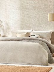 Yard Greige Boucle Textured Duvet Cover Set - Image 1 of 5