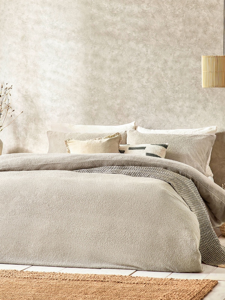 Yard Greige Boucle Textured Duvet Cover Set - Image 1 of 5