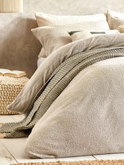 Yard Greige Boucle Textured Duvet Cover Set - Image 4 of 5