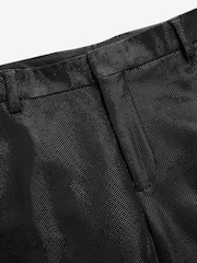 Black EDIT Slim Glitter Tuxedo Suit Trousers - Image 10 of 11