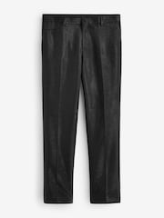 Black EDIT Slim Glitter Tuxedo Suit Trousers - Image 7 of 11