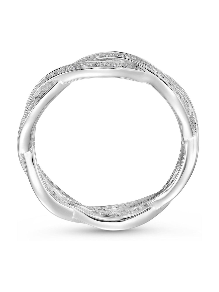 Beaverbrooks Sterling Silver Cubic Zirconia Eternity Ring - Image 2 of 4