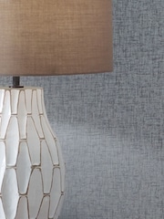 Pacific White Gaudi White Stoneware Geometric Table Lamp - Image 1 of 3