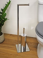 Showerdrape Stamford Freestanding Toilet Roll and Brush Holder - Image 1 of 3