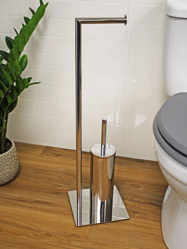 Showerdrape Stamford Freestanding Toilet Roll and Brush Holder - Image 1 of 3