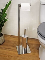 Showerdrape Stamford Freestanding Toilet Roll and Brush Holder - Image 2 of 3
