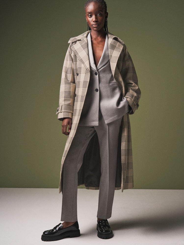 Grey Sculpting Slim Leg Trousers - Image 2 of 7