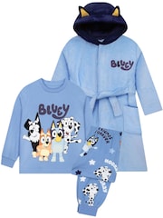 Character Blue Bluey & Bingo Pyjamas Dressing Gown Set - Image 1 of 11