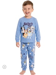 Character Blue Bluey & Bingo Pyjamas Dressing Gown Set - Image 8 of 11