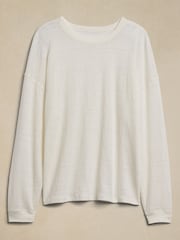 Banana Republic White Linen Dolman Long Sleeve Top - Image 4 of 4