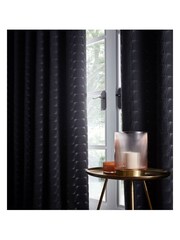 Studio G Charcoal Lucca Eyelet Curtains - Image 2 of 2