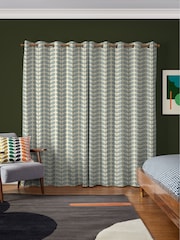 Orla Kiely Blue 100% Cotton Two Colour Stem Made To Measure Curtains - Image 2 of 9