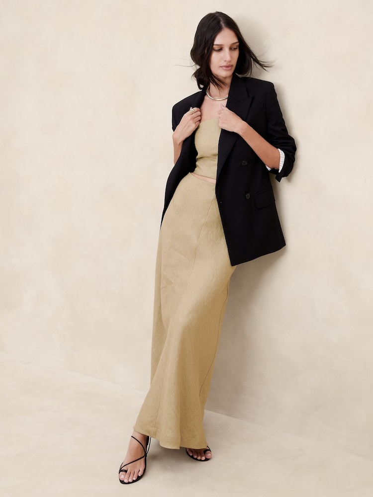 Banana Republic Beige Lisa Linen Maxi Skirt - Image 1 of 1