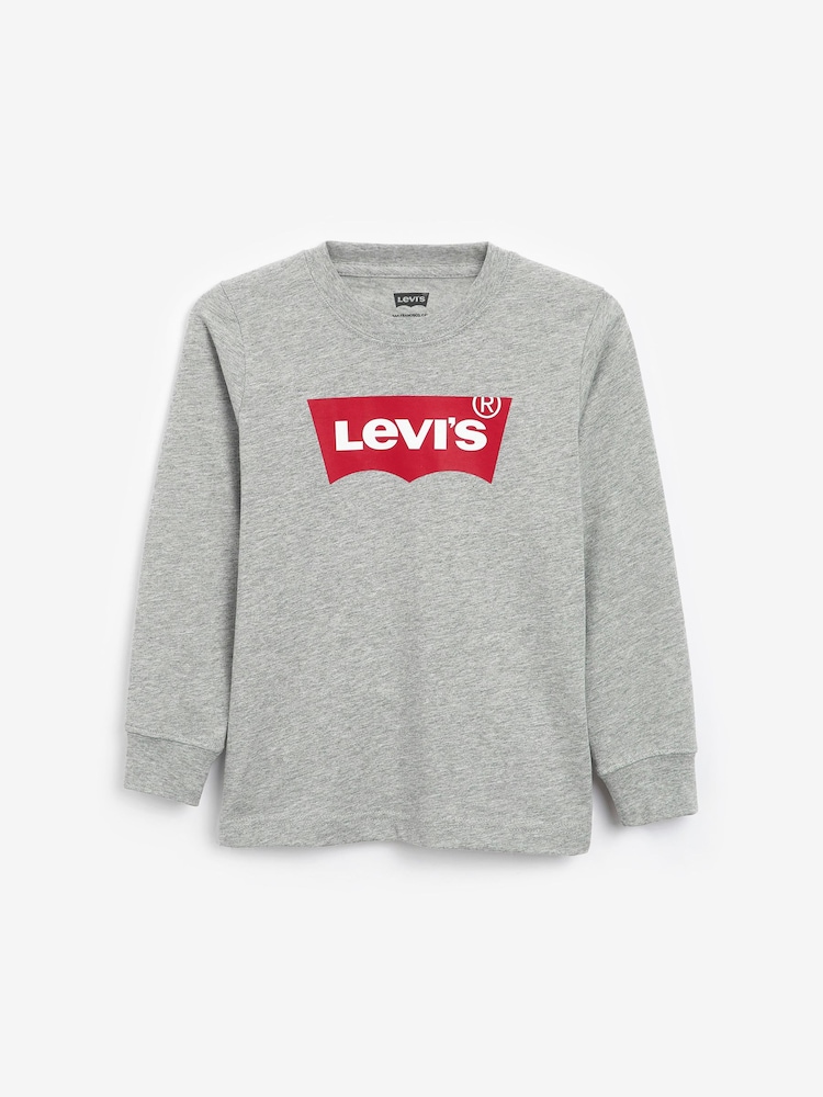 Levi's® Grey Long Sleeve Kids Batwing T-Shirt - Image 1 of 2
