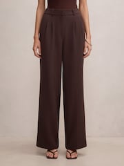 Forever New Brown Eva Wide Leg Trousers - Image 1 of 4