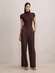 Forever New Brown Eva Wide Leg Trousers - Image 4 of 4