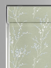 Laura Ashley Green Pussy Willow Made to Measure 100% Cotton Roman Blinds - Image 3 of 6