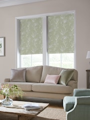 Laura Ashley Green Pussy Willow Made to Measure 100% Cotton Roman Blinds - Image 5 of 6