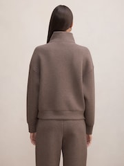 Forever New Brown Hattie Zip Front Lounge Jumper - Image 2 of 5