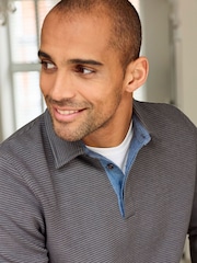 Cotton Traders Metallic Brushed Textured Top - Image 4 of 4
