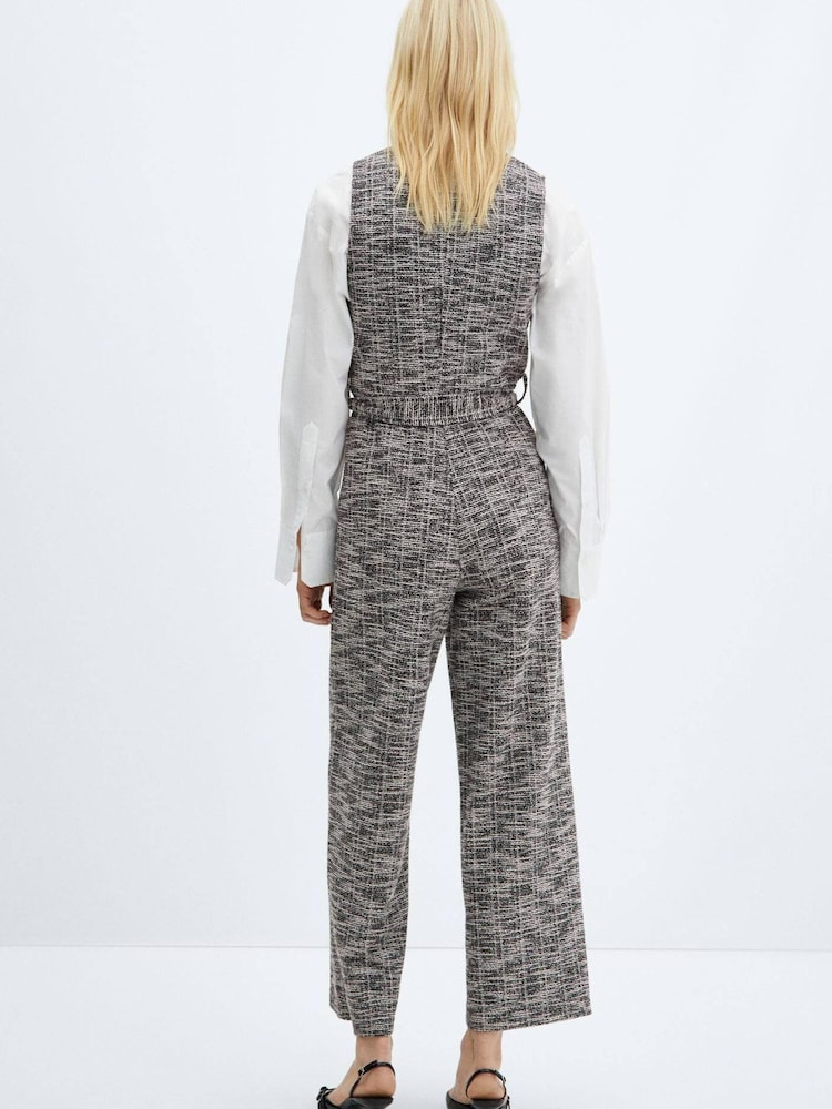 Mango Grey Marbled Tweed Jumpsuit - Image 2 of 7