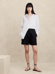 Banana Republic White Oversized 100% Linen Shirt - Image 1 of 3