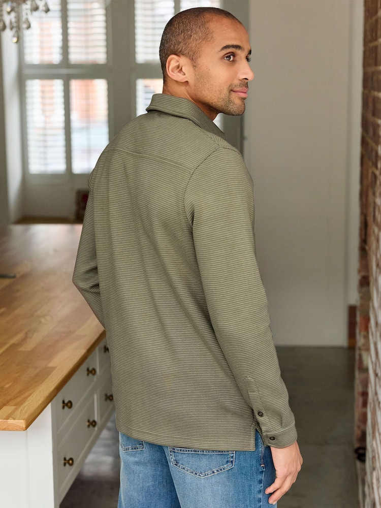 Cotton Traders Green Brushed Textured Top - Image 2 of 4