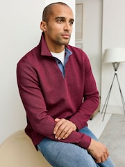 Cotton Traders Red Brushed Textured Top - Image 3 of 4