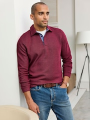 Cotton Traders Red Brushed Textured Top - Image 4 of 4