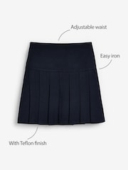 Navy Blue Slim Waist Pleated School Skirts 2 Pack (3-16yrs) - Image 3 of 5