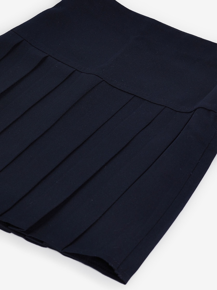 Navy Blue Slim Waist Pleated School Skirts 2 Pack (3-16yrs) - Image 5 of 5