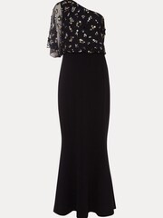 Phase Eight Black Adele Sequinned One Shoulder Dress - Image 6 of 6