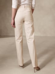 Banana Republic Cream Straight Sloan Trousers - Image 2 of 4