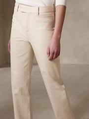 Banana Republic Cream Straight Sloan Trousers - Image 3 of 4