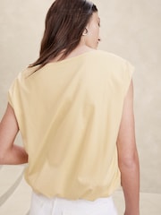Banana Republic Beige Aveline Cotton Sleeveless Top - Image 2 of 4