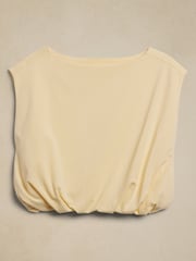Banana Republic Beige Aveline Cotton Sleeveless Top - Image 4 of 4