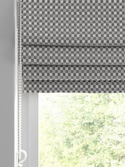 Grey Chenille Check Made To Measure Roman Blind - Image 2 of 6
