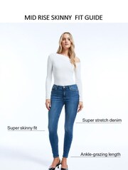 River Island Black Curve Mid Rise Bum Sculpt Coated Jeans - Image 3 of 3