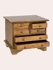 Laura Ashley Honey Gold Garrat 6 Drawer Side Table - Image 3 of 3
