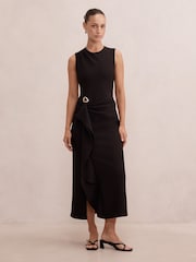 Forever New Black Rylie Petite Ruffle Maxi Dress - Image 1 of 4