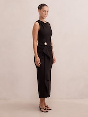 Forever New Black Rylie Petite Ruffle Maxi Dress - Image 4 of 4