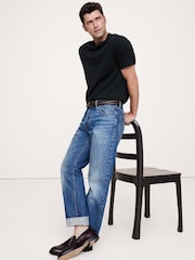 Черный - футболка с круглым вырезом Banana Republic Authentic SUPIMA - Image 1 of 1