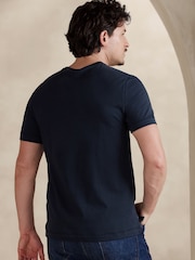 Banana Republic Blue Authentic SUPIMA Crew Neck T-Shirt - Image 2 of 7
