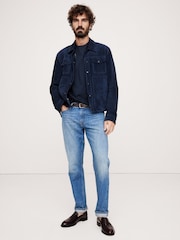 Banana Republic Blue Authentic SUPIMA Crew Neck T-Shirt - Image 4 of 7