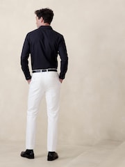 Banana Republic Navy Blue Slim Wrinkle Resistant Dress Shirt - Image 2 of 4