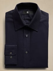 Banana Republic Navy Blue Slim Wrinkle Resistant Dress Shirt - Image 4 of 4