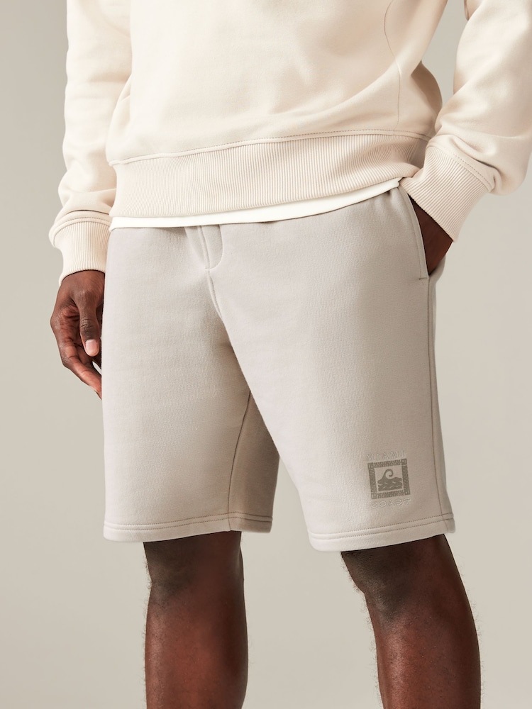 Dark Stone Soft Fabric Jersey Shorts - Image 1 of 8