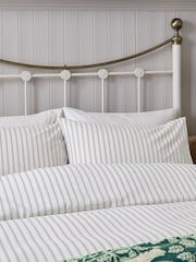 Helena Springfield Sage Ticking Stripe Duvet Cover & Pillowcase Set - Image 3 of 5