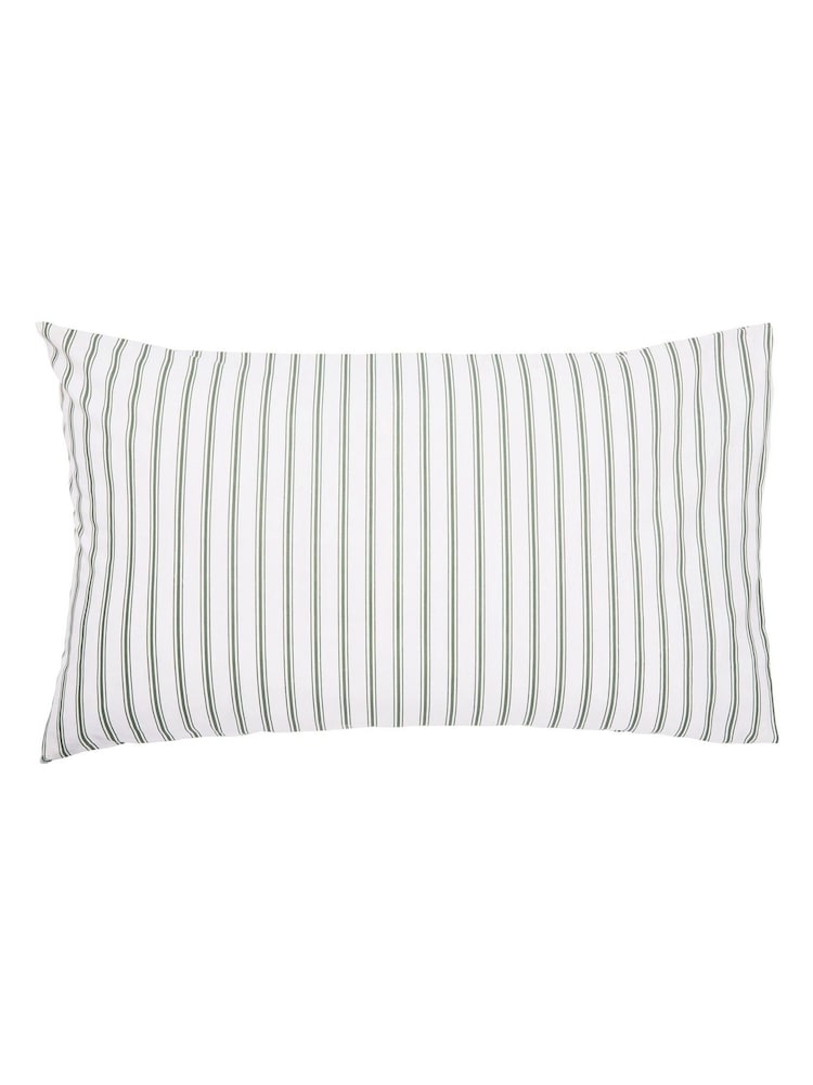 Helena Springfield Sage Ticking Stripe Duvet Cover & Pillowcase Set - Image 5 of 5